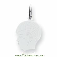 Sterling Silver Engraveable Boy Disc Charm