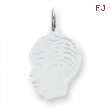 Sterling Silver Engraveable Boy Disc Charm