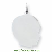 Sterling Silver Engraveable Boy Disc Charm