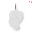 Sterling Silver Engraveable Boy Disc Charm