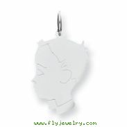 Sterling Silver Engraveable Boy Disc Charm