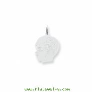 Sterling Silver Engraveable Boy Disc Charm