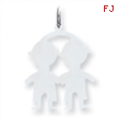 Sterling Silver Engraveable Boy/Boy Disc Charm