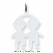 Sterling Silver Engraveable Boy/Boy Disc Charm