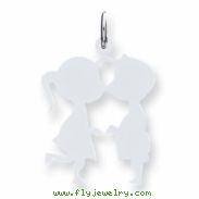 Sterling Silver Engraveable Boy/Girl Disc Charm