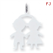 Sterling Silver Engraveable Boy/Girl Disc Charm