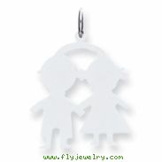 Sterling Silver Engraveable Boy/Girl Disc Charm