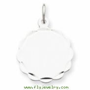 Sterling Silver Engraveable Disc Charm