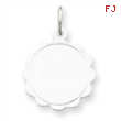 Sterling Silver Engraveable Disc Charm