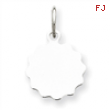 Sterling Silver Engraveable Disc Charm