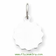 Sterling Silver Engraveable Disc Charm