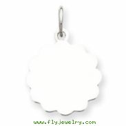 Sterling Silver Engraveable Disc Charm