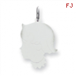 Sterling Silver Engraveable Girl Disc Charm