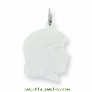 Sterling Silver Engraveable Girl Disc Charm