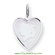 Sterling Silver Engraveable Girl Disc Charm