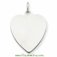 Sterling Silver Engraveable Heart Disc Charm