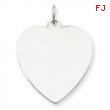 Sterling Silver Engraveable Heart Disc Charm