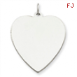 Sterling Silver Engraveable Heart Disc Charm