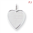 Sterling Silver Engraveable Heart Patterned Disc Charm