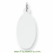 Sterling Silver Engraveable Oval Disc Charm