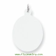 Sterling Silver Engraveable Oval Disc Charm