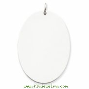 Sterling Silver Engraveable Oval Disc Charm