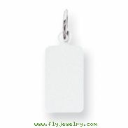 Sterling Silver Engraveable Rectangle Disc Charm