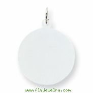Sterling Silver Engraveable Round Disc Charm