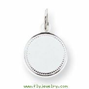 Sterling Silver Engraveable Round Disc Charm