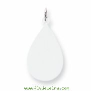 Sterling Silver Engraveable Teardrop Disc Charm