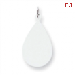 Sterling Silver Engraveable Teardrop Disc Charm