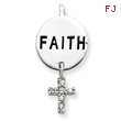 Sterling Silver Faith CZ Cross Pendant