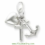 Sterling Silver Faith, Hope & Charity Charm