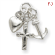 Sterling Silver Faith, Hope & Charity Charm