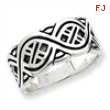 Sterling Silver Fancy Antiqued Band ring