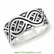 Sterling Silver Fancy Antiqued Band ring