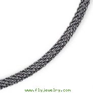 Sterling Silver Fancy Antiqued Mesh Necklace