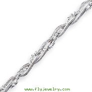 Sterling Silver Fancy Braided Bracelet