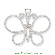 Sterling Silver Fancy Butterfly Pendant