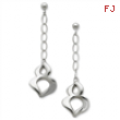 Sterling Silver Fancy Chain Dangle Post Earrings