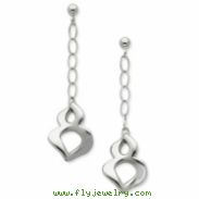 Sterling Silver Fancy Chain Dangle Post Earrings