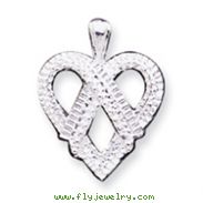 Sterling Silver Fancy Heart Charm