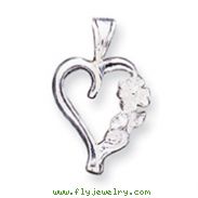 Sterling Silver Fancy Heart Charm