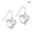 Sterling Silver Fancy Heart Earrings