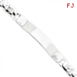 Sterling Silver Fancy Link ID Bracelet