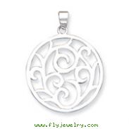 Sterling Silver Fancy Round Pendant