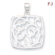 Sterling Silver Fancy Square Pendant