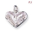 Sterling Silver Filigree Heart Charm