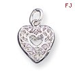 Sterling Silver Filigree Heart Charm