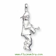 Sterling Silver Fireman Charm